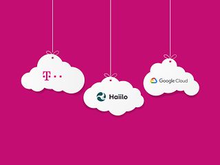 Logos Deutsche Telekom, Haiilo, Google Cloud